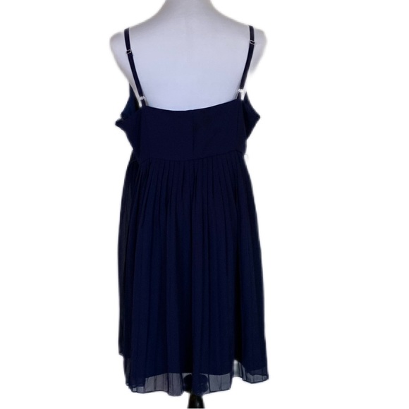 Modcloth | Spaghetti Straps | Navy | Micro Pleated | SZ XL - Picture 3 of 14